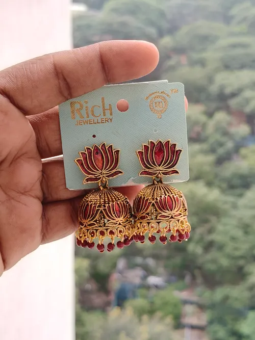 Lotus jhumka 
